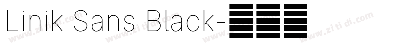 Linik Sans Black字体转换
